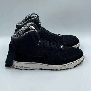 Nike Air Force High Blk/White Marble Camo Men’s Sz 12‎